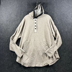 Soft Surroundings Cozy Cabin Sweatshirt Women's Large Beige Hooded Oversized